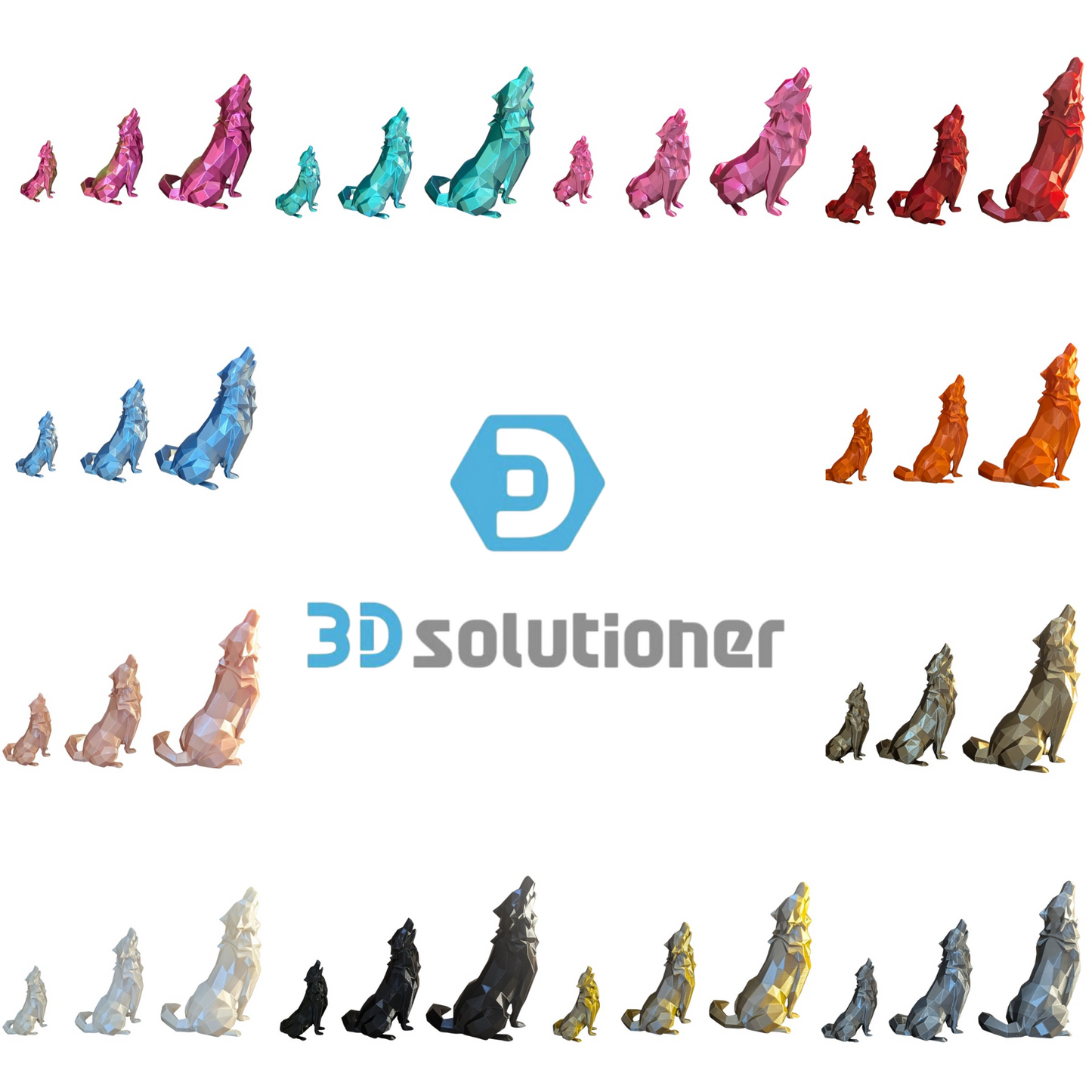 月夜に吠える（全12色×3サイズ）